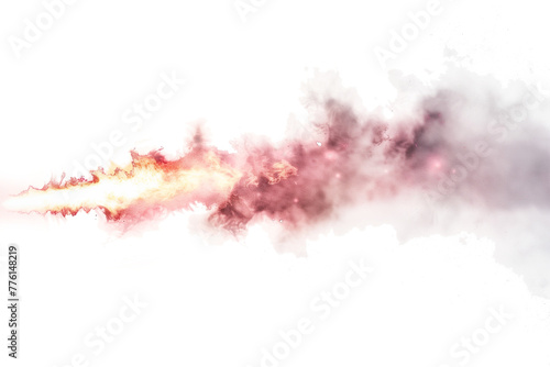 Soft Smoke Plume - Isolated on White Transparent Background  PNG 
