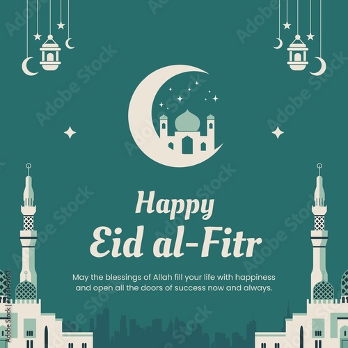 Eid Mubarak Social Media Post Template 