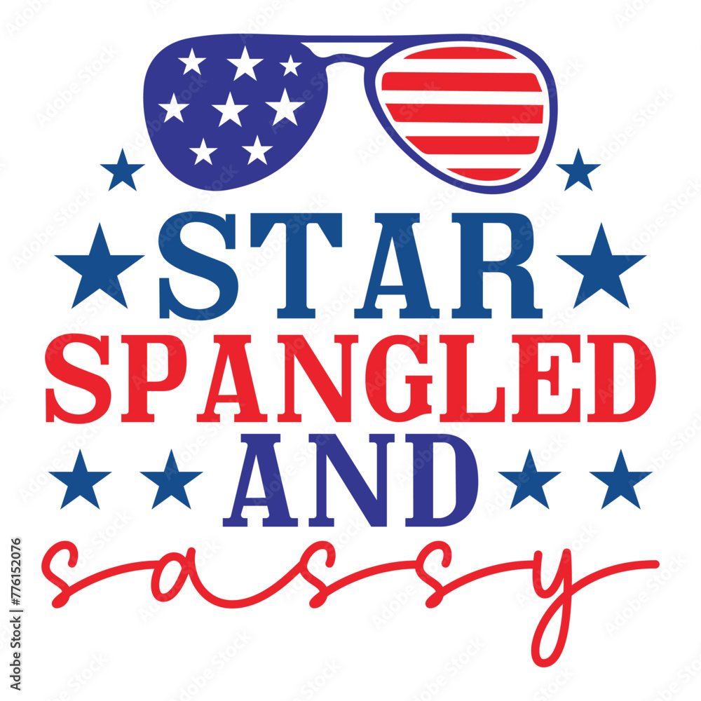 Star spangled and sassy  SVG Art & Illustration