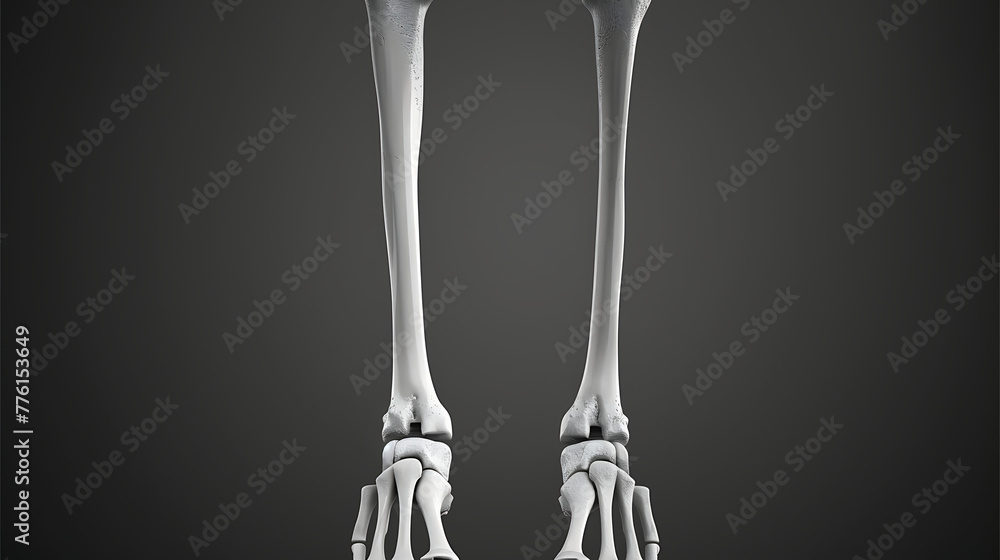 Human Skeleton Tibia and Fibula Bone Anatomy with space for text ...