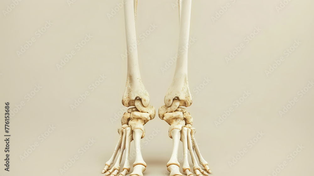 Human Skeleton Tibia and Fibula Bone Anatomy with space for text ...