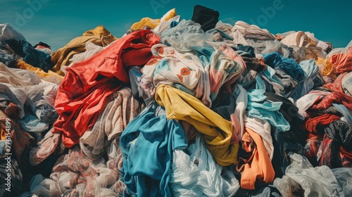 Used clothes trash impact of Fast Fashion Discarded Clothes as a Symbol of Textile Waste and Pollution