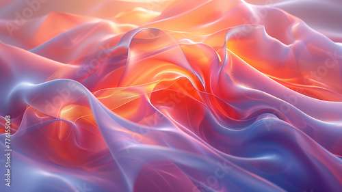 Vivid abstract silk waves in motion.