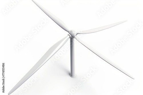 wind turbine generator isolated on white background