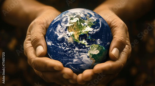 Globe Earth Hand Environmental Protection