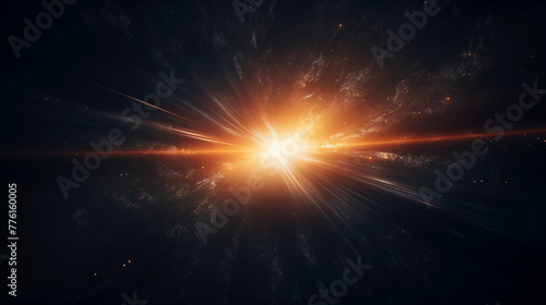 Gorgeous flare on a black background. Resource for overlaying in Photoshop photo