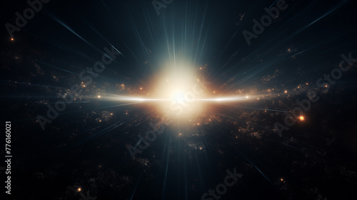 Gorgeous flare on a black background. Resource for overlaying in Photoshop