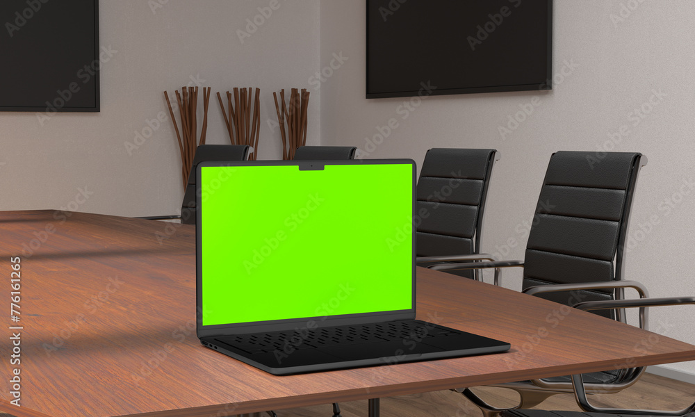 Laptop on Office Desk Laptop on Office Desk