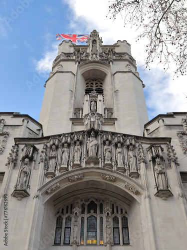 The Middlesex Guildhall, a court building in Westminster which houses the Supreme Court of the United Kingdom and the Judicial Committee of the Privy Council. photo