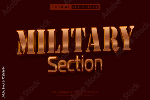 Military text effext, editable text template