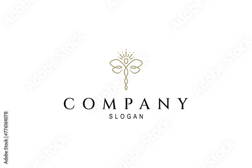 People dragonfly line art logo