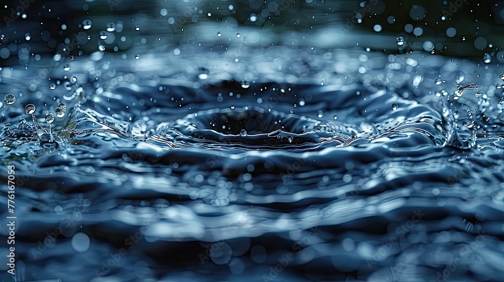 Abstract design of water ripples expanding outward, representing the impact of hydration on well-being, solid color background, 4k, ultra hd Abstract design of water ripples expanding outward, representing the impact of hydration on well-being, solid color background, 4k, ultra hd
