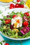 Vegetarian Salad with Poached or Benedict eggs.