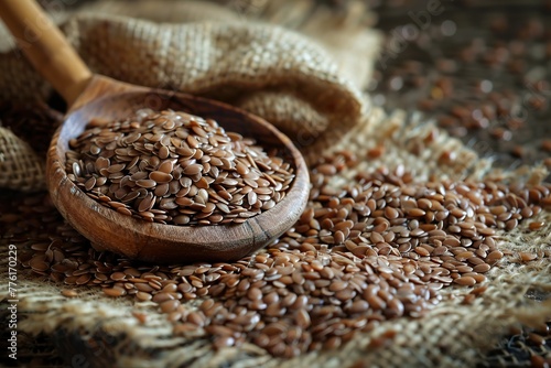 flax seeds on the table by Jenny Gilley