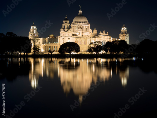 India, Kolkata, Victoria Memorial night