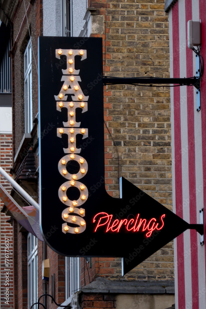 UK, England, Tattoo parlour