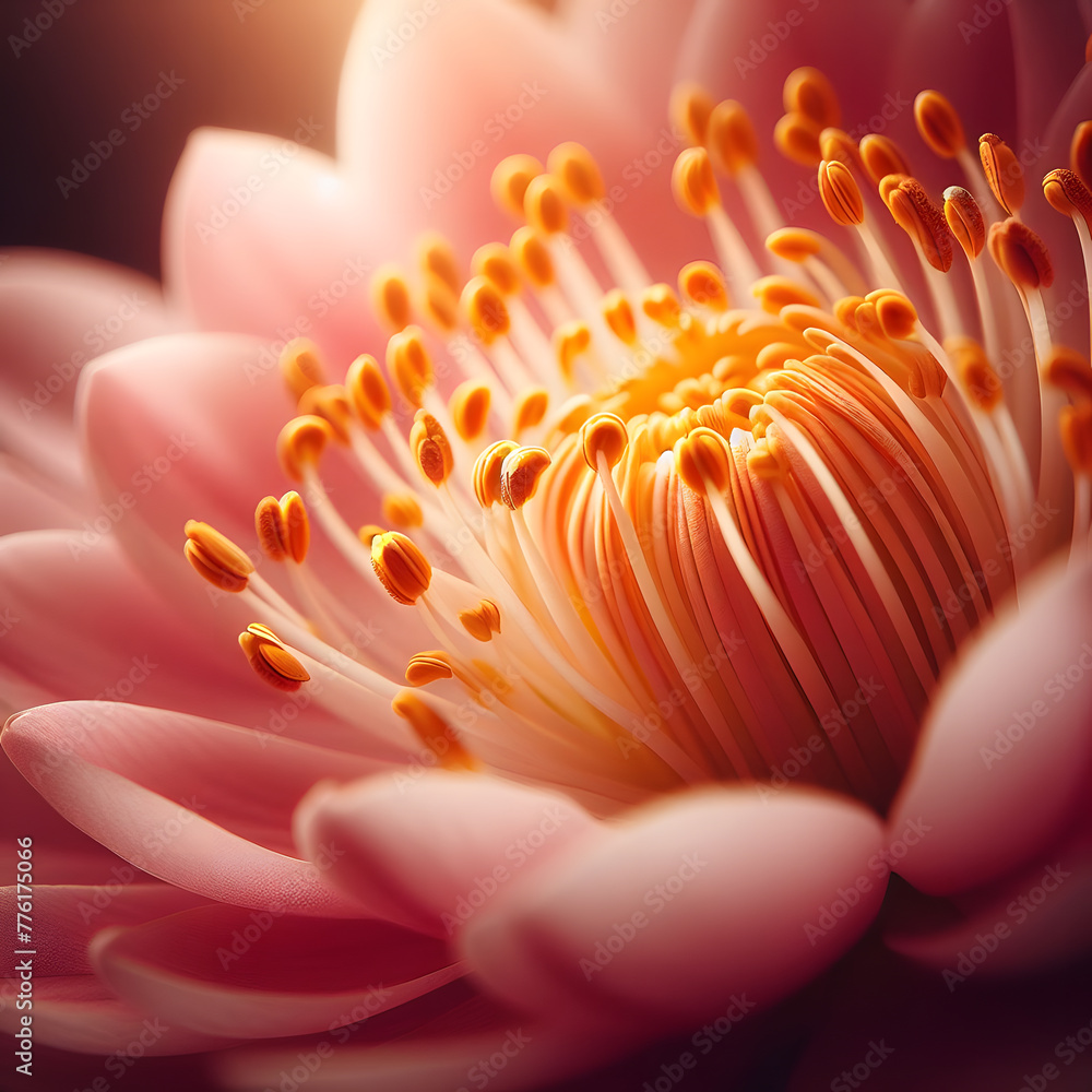 Fototapeta premium Blossoming Elegance: Vibrant Pink Flower Macro