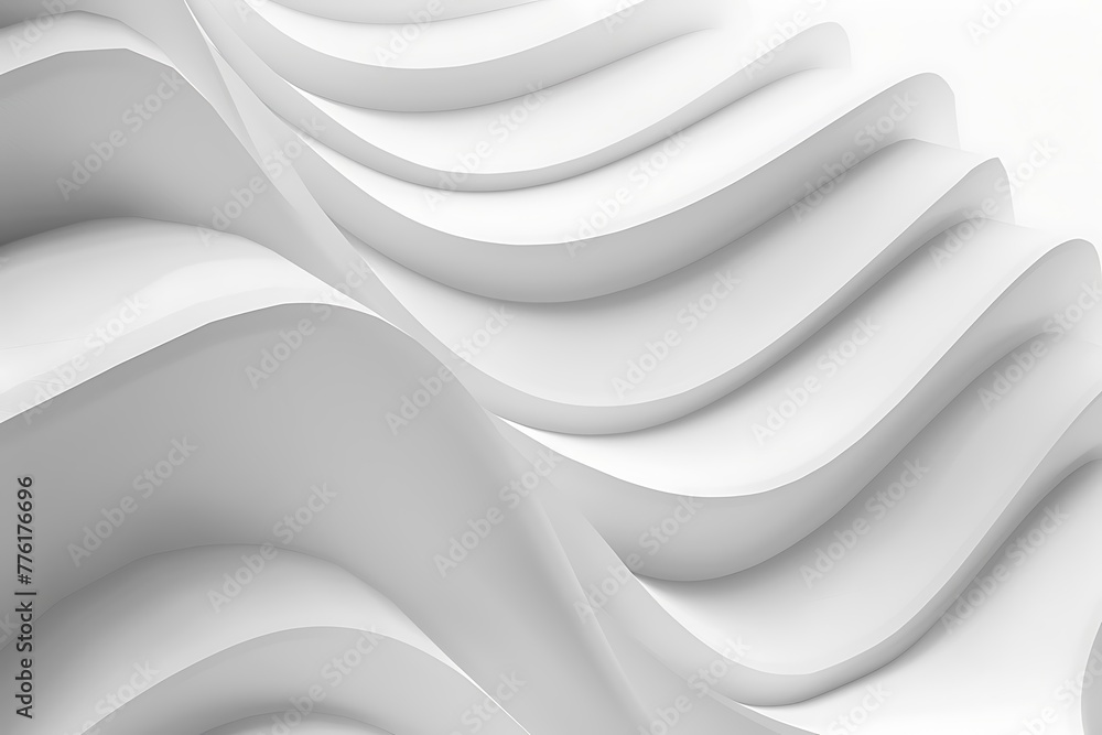 3d render of abstract white background with curved lines, minimalistic design, high resolution photography, insanely detailed