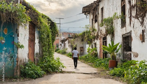 Paisaje apocaliptico civilizacion ruinas ciudad