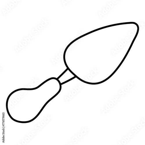 Vector design of trowel, linear icon 

