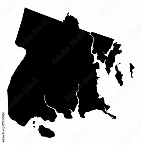The Bronx map silhouette