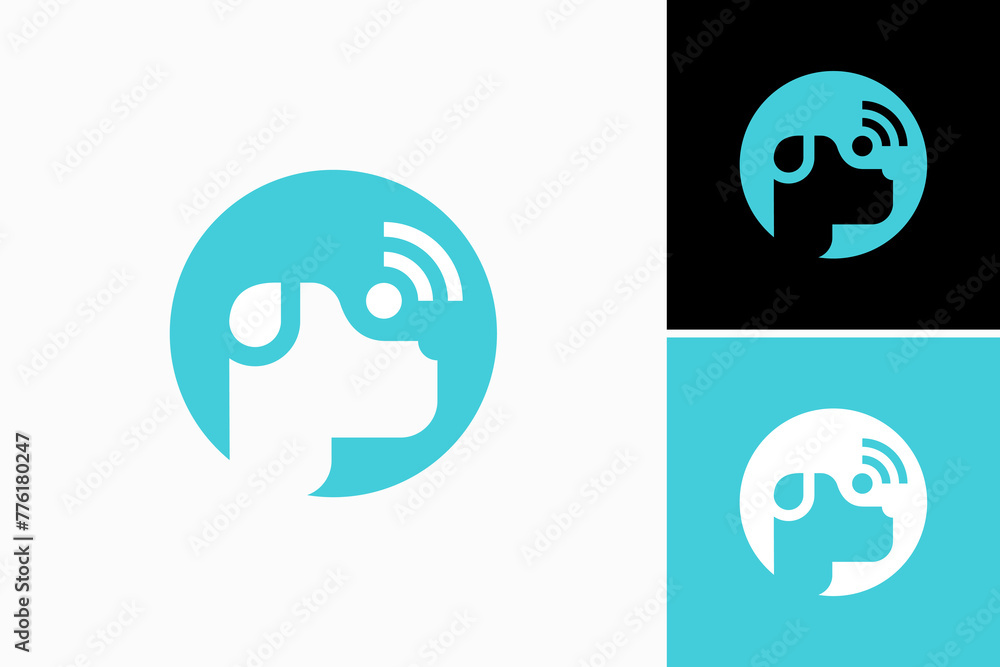 dog radar signal logo vector premium dog radar signal logo vector premium