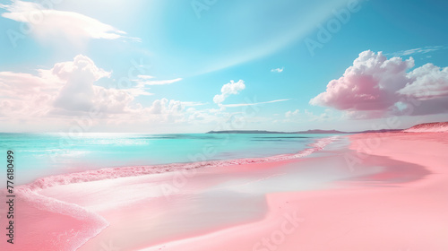 sunset on a pink beach © Beauty Photographer 