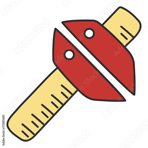 An icon design of vernier caliper 


