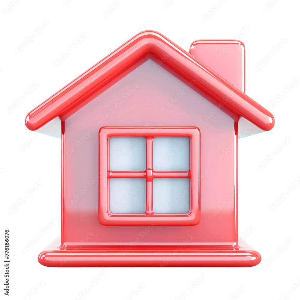 3D home icon isolated on transparent background, house icon 3D home icon isolated on transparent background, house icon
