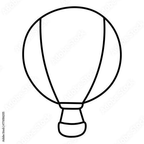 A trendy design icon of hot air balloon

