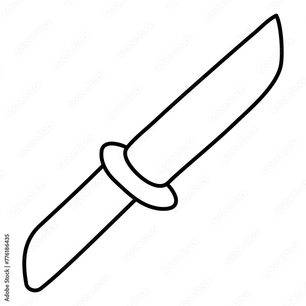 A colored design icon of knife
A colored design icon of knife