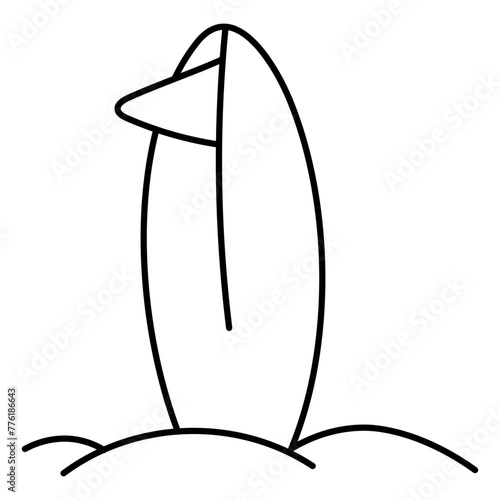 Premium design icon of surfboard

