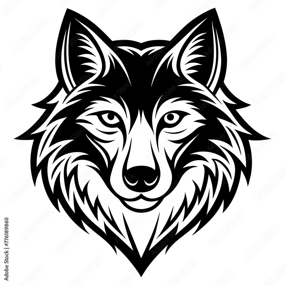 Fototapeta premium Wolf logo vector isolated on white background