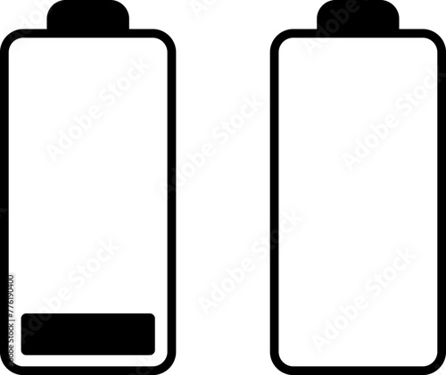 Battery charge level indicator. Charge battery level icon