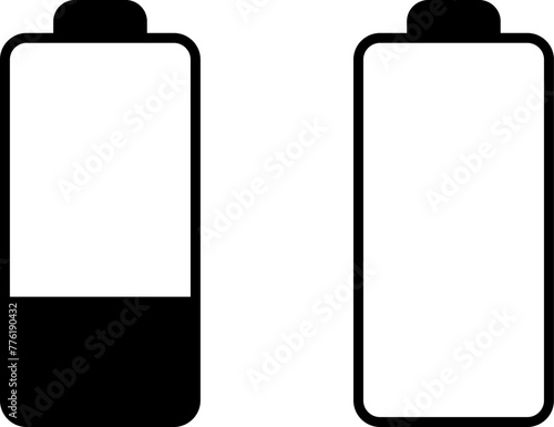 Battery charge level indicator. Charge battery level icon