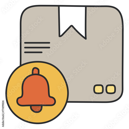 A unique design icon of parcel notification 

