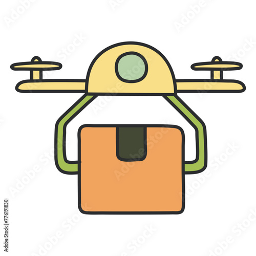 Modern design icon of drone delivery

