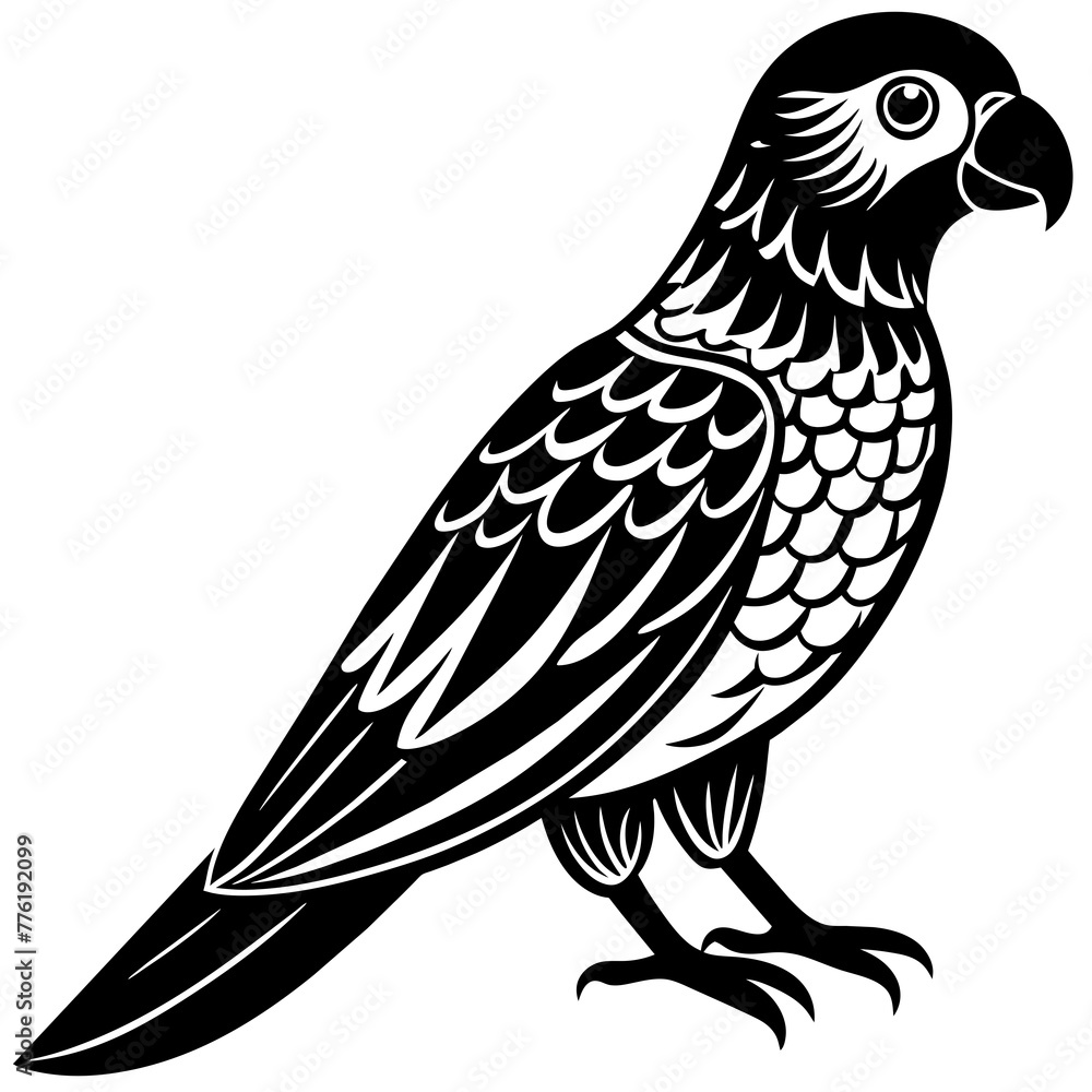 Obraz premium parrot silhouette vector illustration svg file 