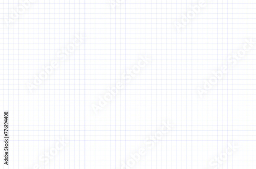 School notebook maths pattern. Grid paper background, vector illustration.