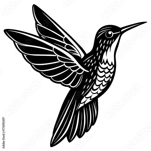 hummingbird silhouette vector illustration svg file
