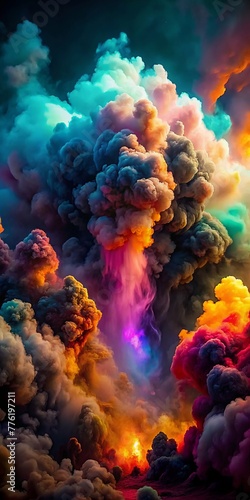 Light clouds of smoke: the splendor of color © Aleksandr