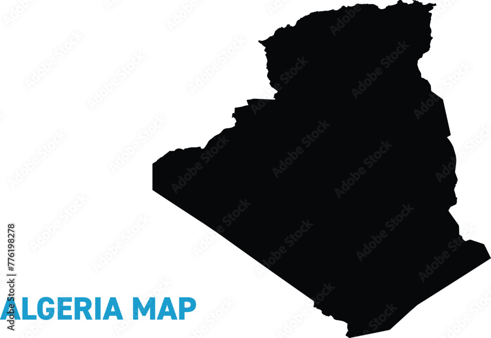 High detailed map of Algeria. Outline map of Algeria. Africa.