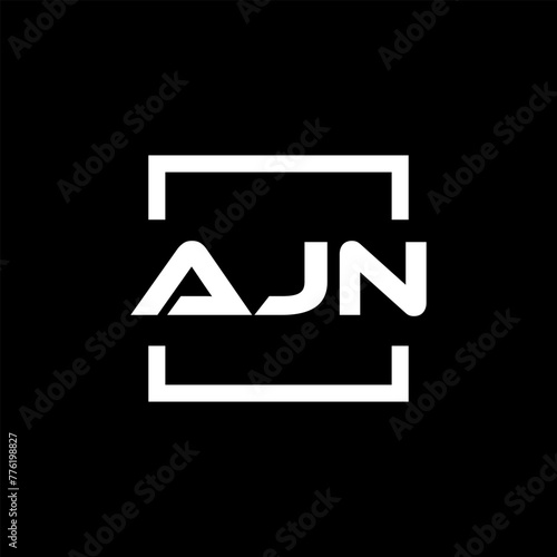 Initial letter AJN logo design. AJN logo design inside square. photo