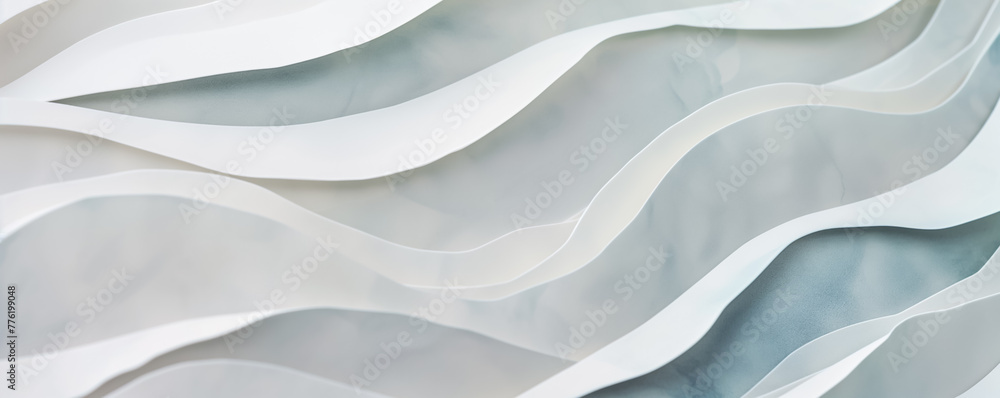 Obraz premium Abstract gray with hint of blue color waves background. Generative AI