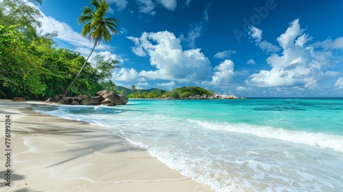 Anse Lazio Beach - Seychelles generative ai © ThisDesign