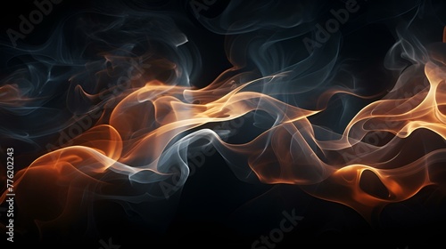 Abstract brown smoke wave with shadows fier texture background