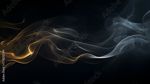 a puff of smoke on a black background 