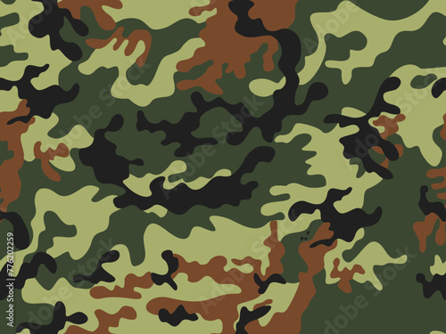  Army green camouflage background, military fabric texture, seamless vector pattern