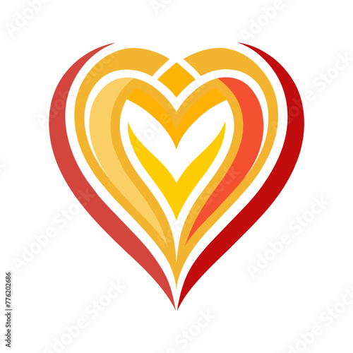 Minimalist heart logo icon element vector graphic sign symbol clipart vector illustration