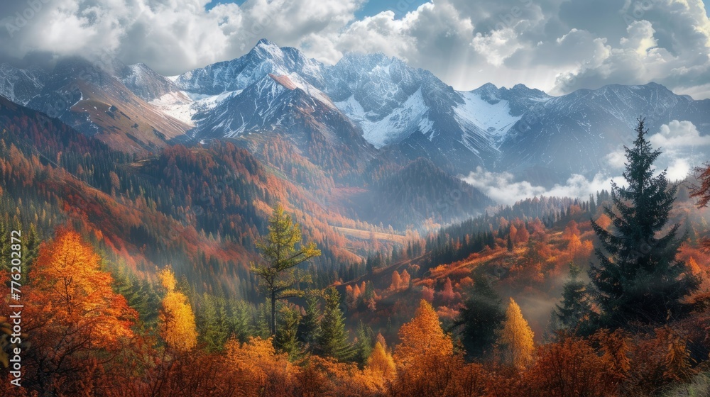 Autumn landscape in the Tatra Mountains. Poland generative ai Autumn landscape in the Tatra Mountains. Poland generative ai